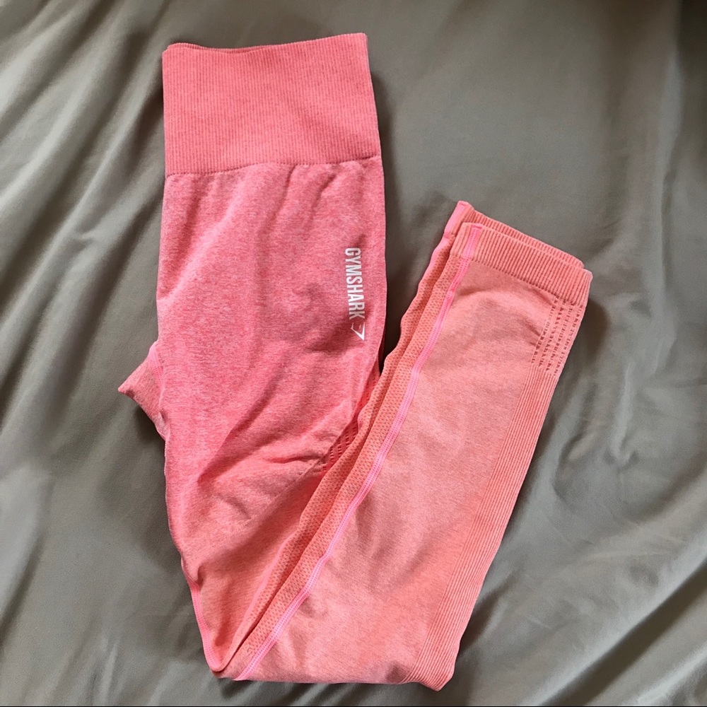 Gymshark Ombre Seamless Leggings Peach Coral S